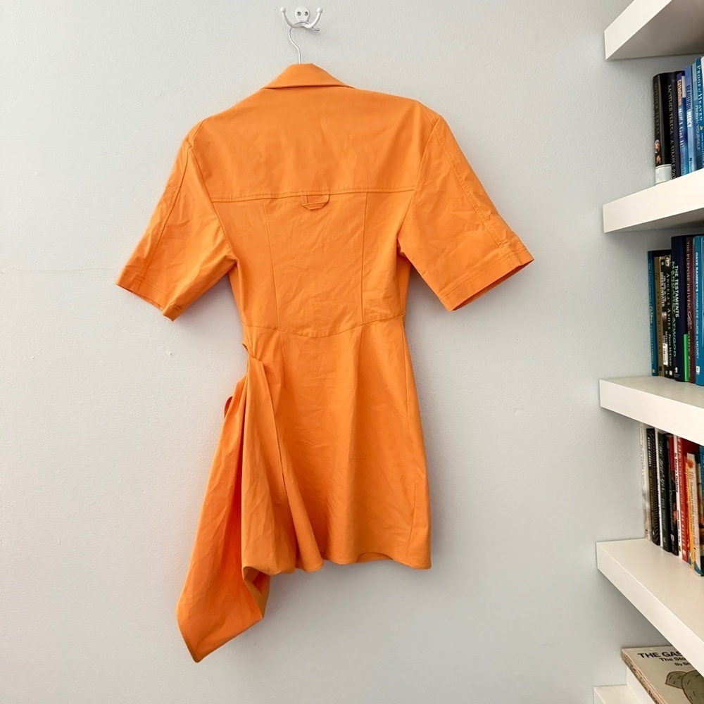 Jacquemus NWT Orange Le Raphia ‘La Robe Camisa’ Minidress SZ 34 - Picture 8 of 16